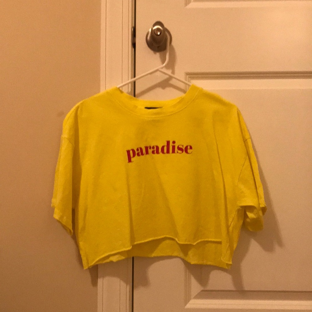Yellow “paradise” crop top